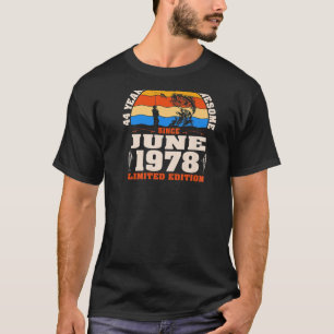 Camiseta Vintage June 1978 - 44 Year Fish Lover 44