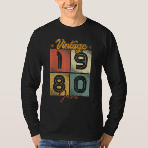 Camiseta Vintage June 1980 42 Year Old 1