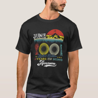 Camiseta Vintage June 2001 Limited Edition 20 Birthday 20