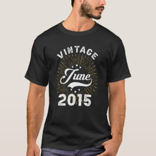 Camiseta Vintage June 2015, 7 Anos, Impressionante Desde 20