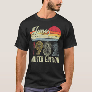 Camiseta Vintage June Retro 1982, 40 Anos