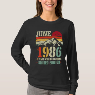Camiseta Vintage Junho De 1986 36 Anos De Ser Incrível