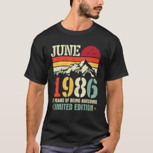 Camiseta Vintage Junho De 1986 36 Anos De Ser Incrível