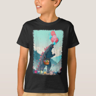 Camiseta Vintage Kaiju Páscoa Day Shirt Kaiju Art Japonês