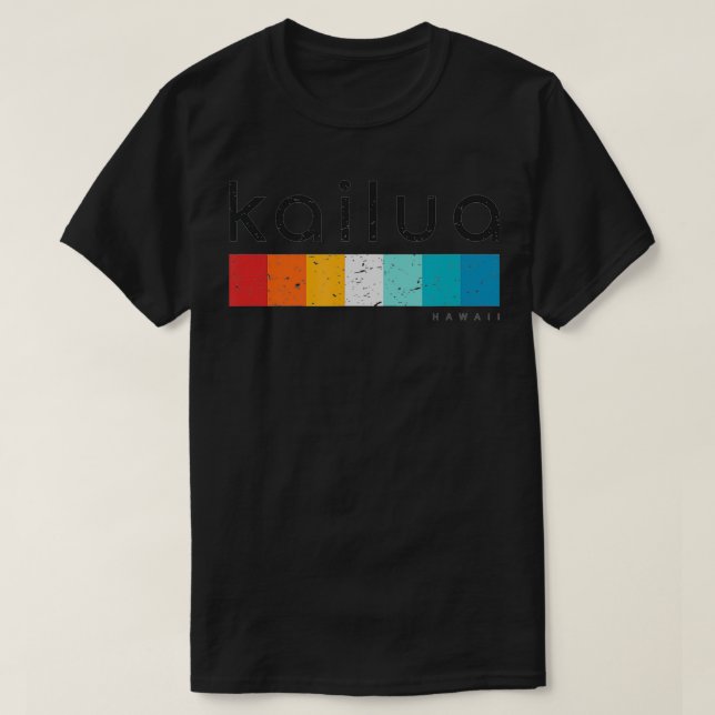 Camiseta Vintage Kailua Hawaii - Design Retro (Frente do Design)