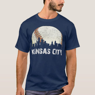 Camiseta Vintage Kansas City Cityscape Baseball Men W