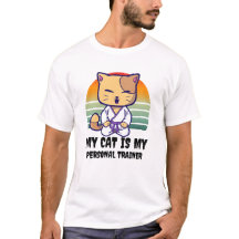Vintage Karate Cat Design - Meu gato é meu pessoal