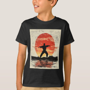 Camiseta Vintage Karate - Silhouette Afetada - Japão Mart