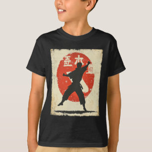 Camiseta Vintage Karate - Silhouette Afetada - Japão Mart