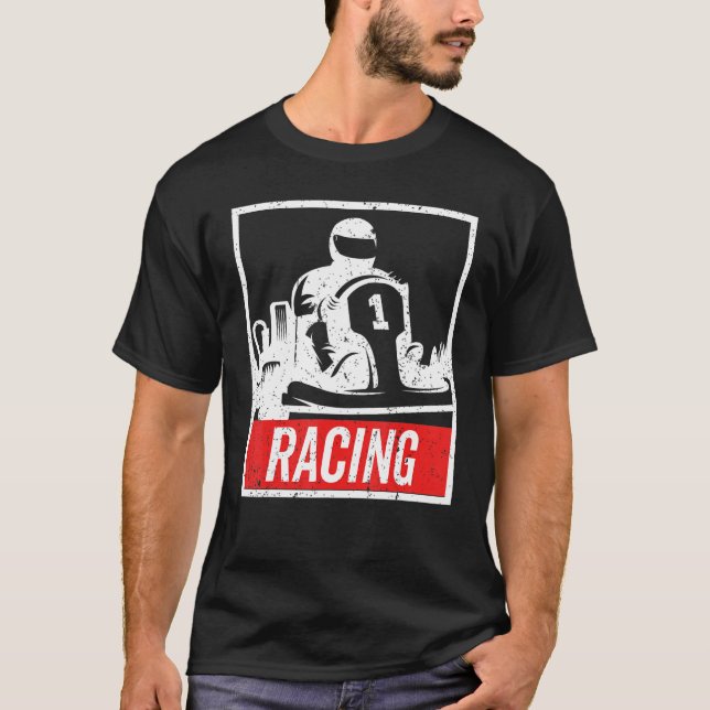 Camiseta Vintage Kart Racing , Go-Kart (Frente)