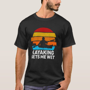 Camiseta Vintage Kayaking Me Dá O Lago Molhado Sunset Kayak