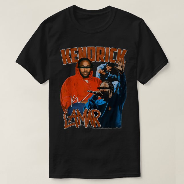 Camiseta Vintage Kendricks Art Lamars Rapper80s 90s (Frente do Design)