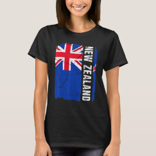 Camiseta Vintage Kiwi Flag New Zealand Pride Roots Heritage