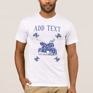 Camiseta Vintage Knight adicionar, editar texto
