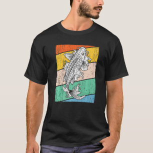 Camiseta Vintage Koi Fish Japonês Carpa Asiática Japão 2