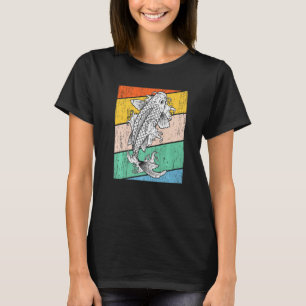 Camiseta Vintage Koi Fish Japonês Carpa Asiática Japão 2