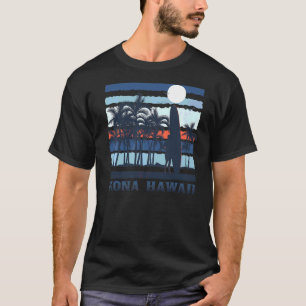 Camiseta Vintage Kona Hawaii Havaii Surfer do Surf dos anos