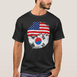 Camiseta Vintage Korea Flag Roots South Korea Dis