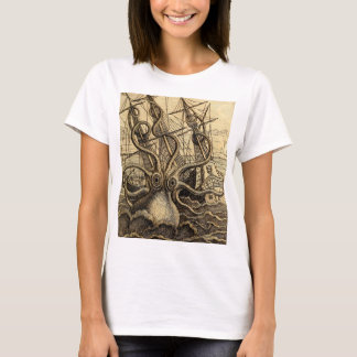 Camiseta Vintage Kraken Impressão