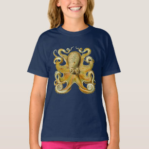 Camiseta Vintage Kraken, Octopus Gamochonia, Ernst Haeckel
