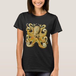 Camiseta Vintage Kraken, Octopus Gamochonia, Ernst Haeckel