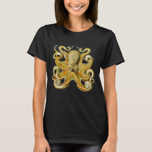 Camiseta Vintage Kraken, Octopus Gamochonia, Ernst Haeckel