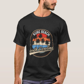 Camiseta Vintage Kure Beach North Carolina Palm Tree Beach
