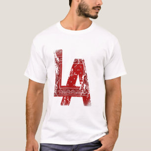 Camiseta vintage la red bandana gangster los angeles hiphop