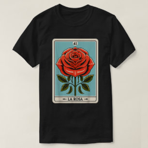 Camiseta Vintage La Rosa Bingo Card com Design de