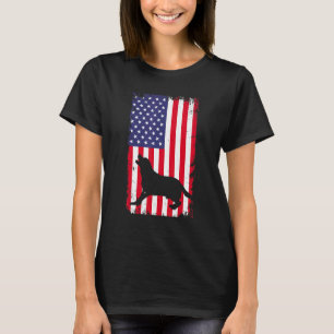 Camiseta Vintage Labrador Retriever Dog American Flag Patri
