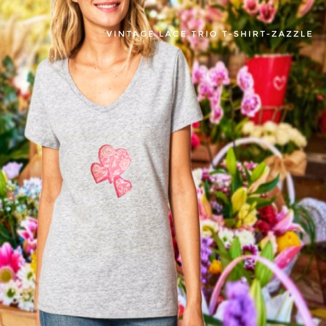 Camiseta Vintage Lace Trio (Criador carregado)