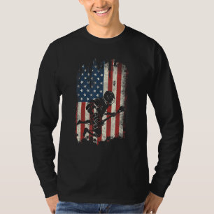 Camiseta Vintage Lacrosse American Flag Legal Usa Patriotic