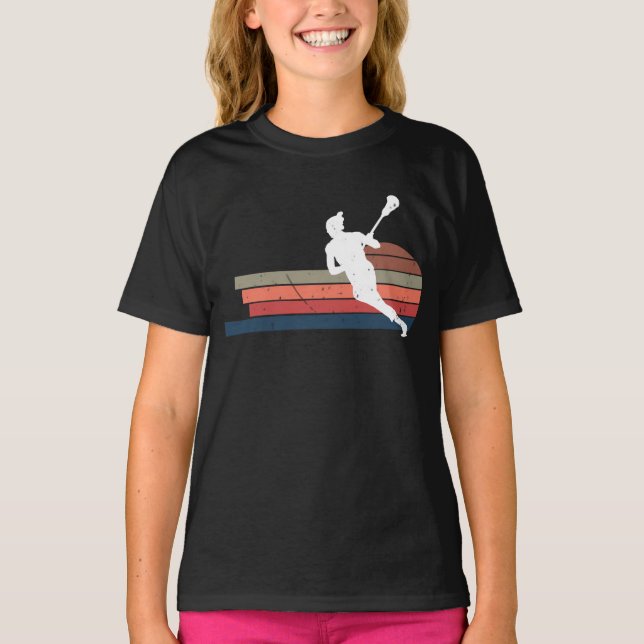 Camiseta Vintage Lacrosse Player (Frente)