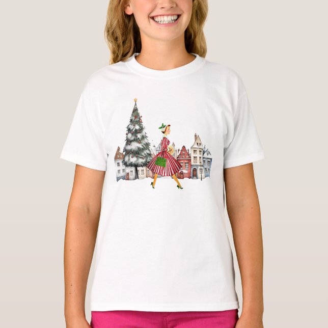 Camiseta Vintage Lady 1950 Natal (Frente)