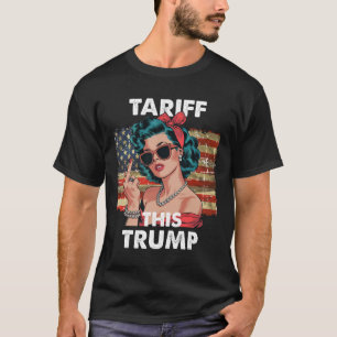 Camiseta Vintage Lady Dando A Tarifa Do Dedo Médio Isto