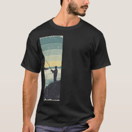 Camiseta Vintage Lakeside Fishing Silhouette