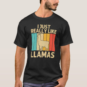 Camiseta Vintage Lama Para Homens Crianças Meninas Alpaca