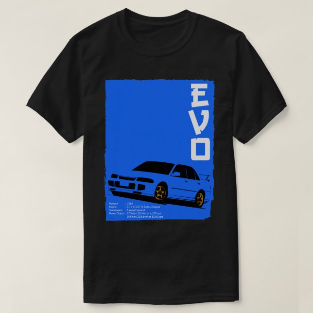 Camiseta Vintage Lancer Evolution Iii (Frente do Design)