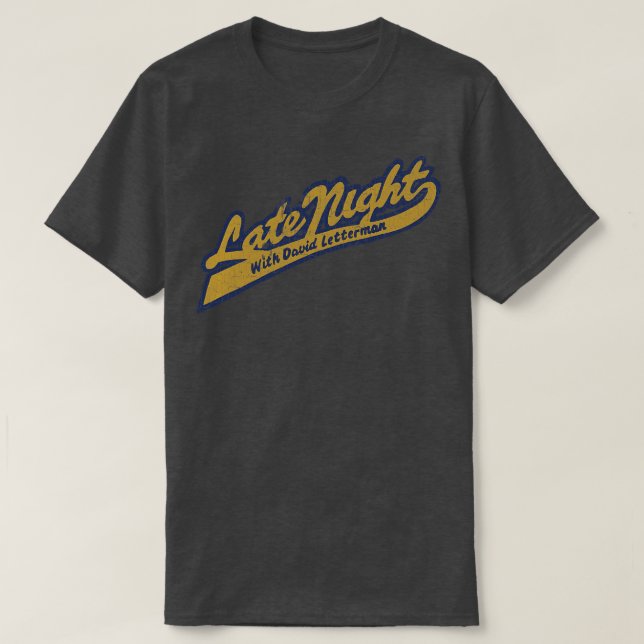 Camiseta Vintage Late Night David Letterman (Frente do Design)