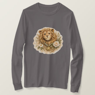 Camiseta Vintage Leão Dourado Manga Longa
