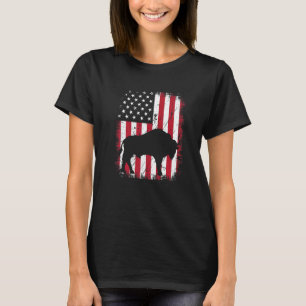 Camiseta Vintage Legal Bison Animal Retro Usa Bandeira Amer