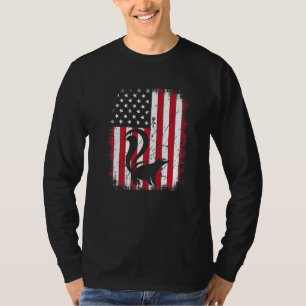 Camiseta Vintage Legal Skunk Animal Retro Usa Flag American
