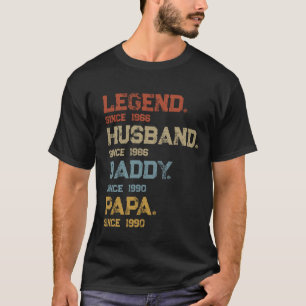 Camiseta Vintage Legend Husband Pai Papa Desde Personalize