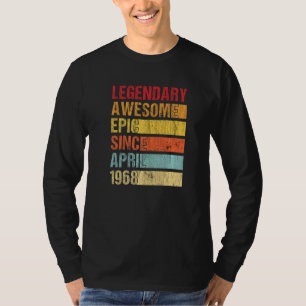 Camiseta Vintage Legendary Awesmic Desde Abril De 1968 Bi