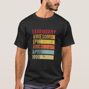 Camiseta Vintage Legendary Awesmic Desde Abril De 1998 Bi