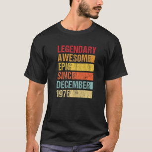 Camiseta Vintage Legendary Awesmic Desde Dezembro De 1976