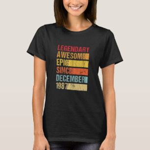 Camiseta Vintage Legendary Awesmic Desde Dezembro De 1987