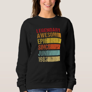 Camiseta Vintage Legendary Awesmic Desde Junho De 1982 Bir