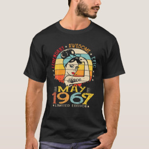 Camiseta Vintage Legendary Awesmic Desde Maio De 1967 Birt