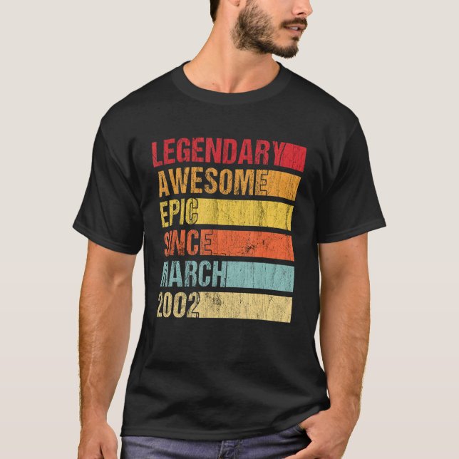 Camiseta Vintage Legendary Awmanutenção Epic Desde Março De (Frente)